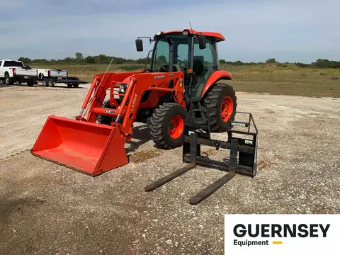 2020 Kubota M7060D MFWD Tractor W/Loader, Bucket & Forks — listed equipment photograph